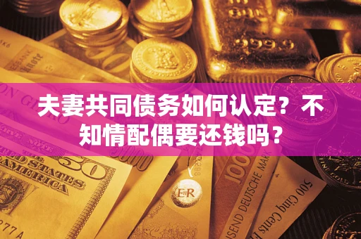 济南夫妻共同债务如何认定？不知情配偶要还钱吗？